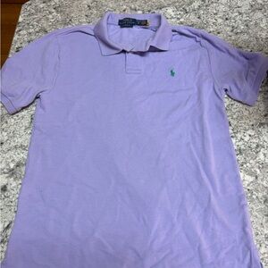 Polo by Ralph Lauren Men’s Lavender Polo with Green Pony